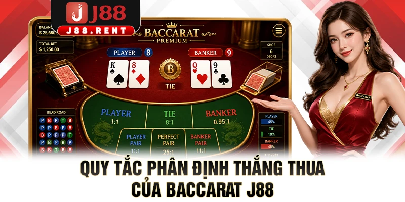 Quy tắc phân định thắng thua của Baccarat J88